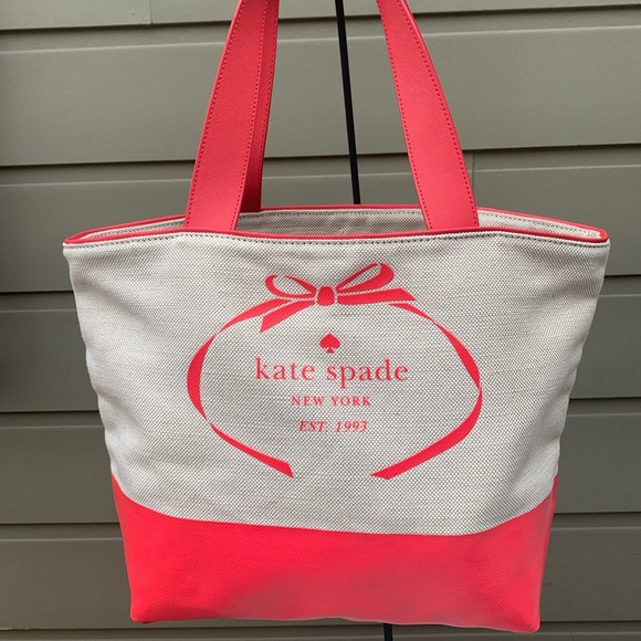 kate spade Handbags - Kate Spade Summer Heritage Logo Dipped Canvas Tote